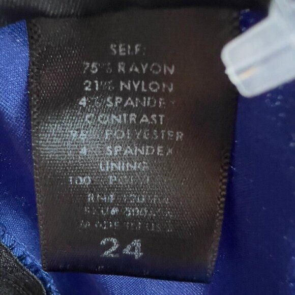 Torrid Women's Plus Embellished Sheath Black/Blue Royal Mini Dress 3X - Picture 8 of 11